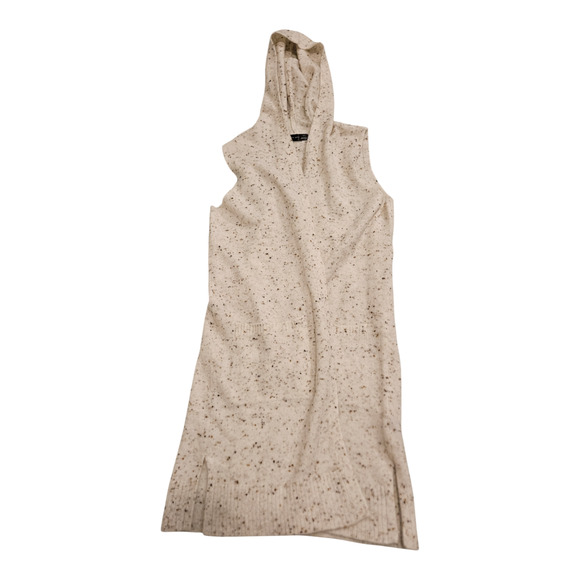 Verve Ami Small Sleeveless Beige Hooded Open Cardigan - Picture 1 of 8